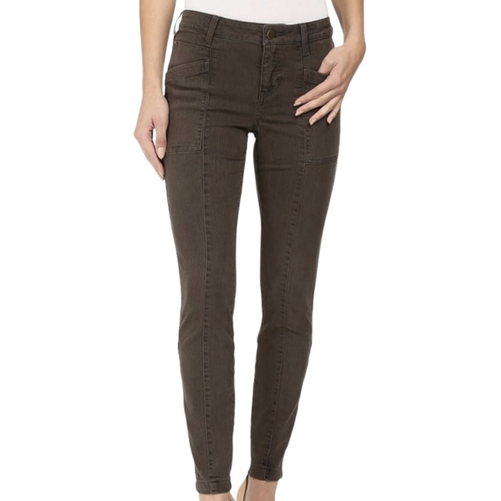 Liverpool‎ Jeans Womans Kylie Ankle Stretch Twill Cargo Jean Cypress Dark Olive